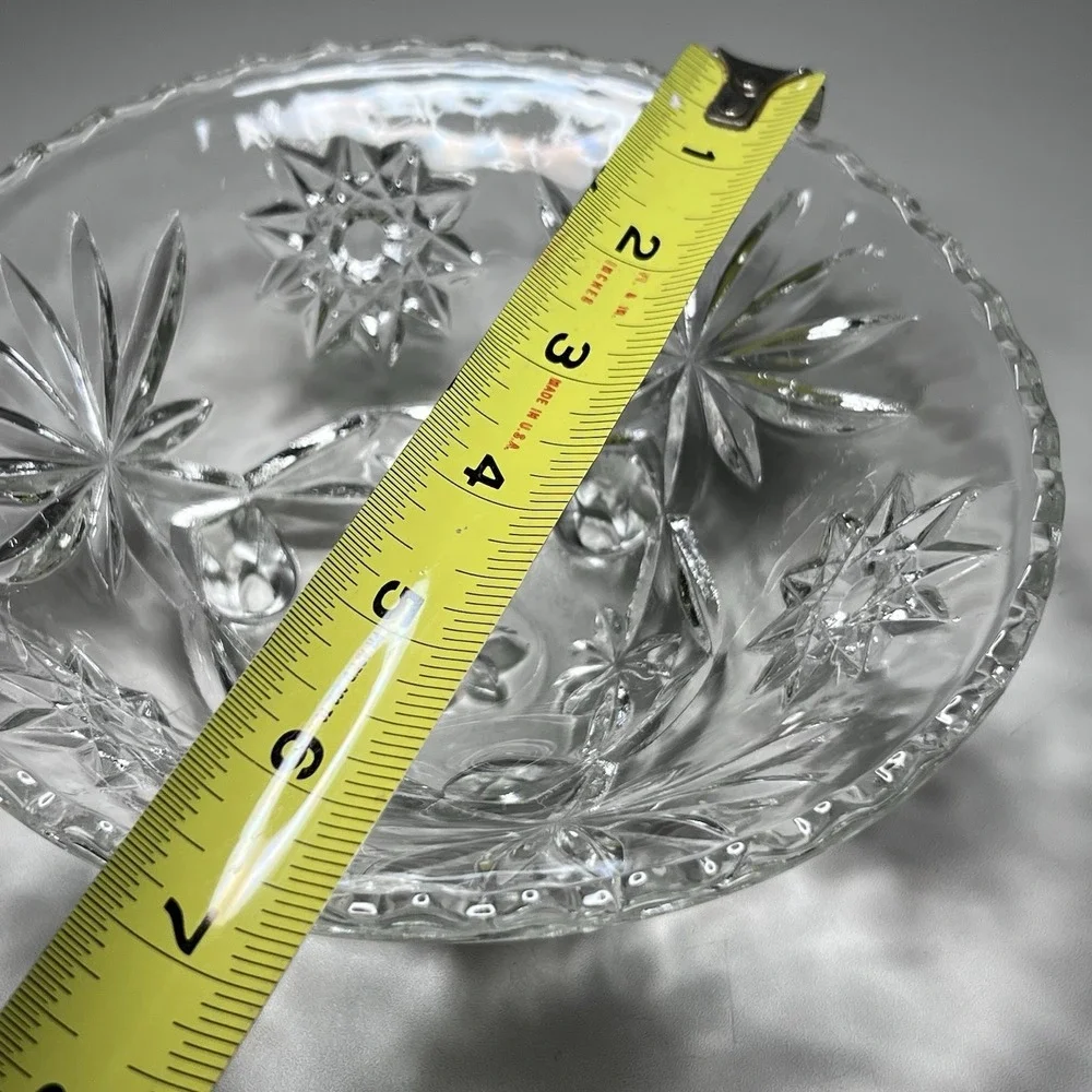 Vintage Anchor Hocking EAPC Precut Star Of David Glass‎ Bowl 6 1/2